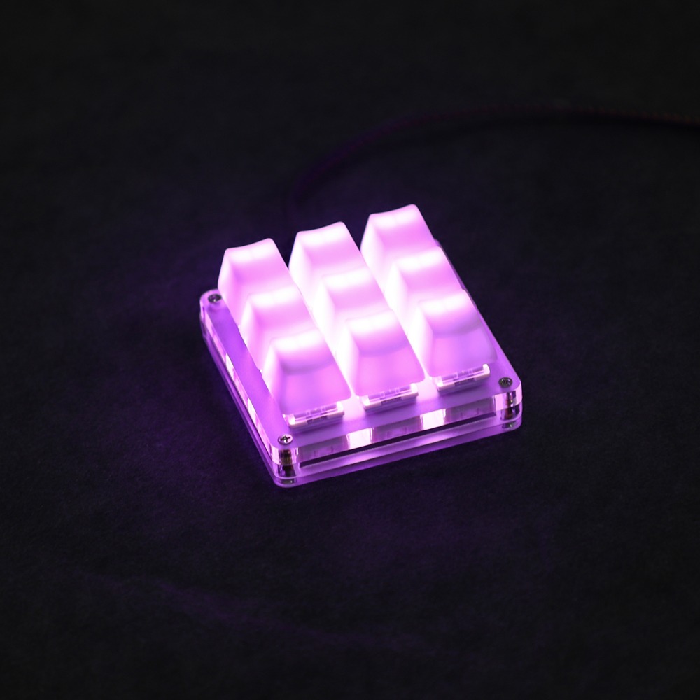 Keyboard Numpad Separate - 9คีย์ qmk hotswap ymdk RGB รองรับฟังก์ชั่นมาโครประเภท
