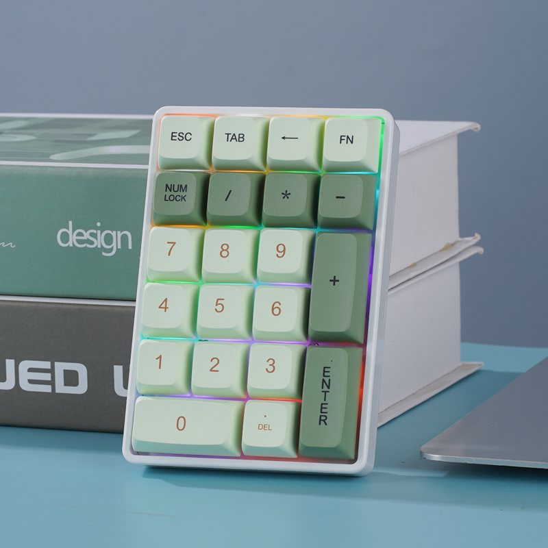 Keyboard Numpad Separate - FREEWOLF K21 แป้นพิมพ์ตัวเลขไร้สายแบบกลไก 21 ปุ่ม ทริ-โหมด