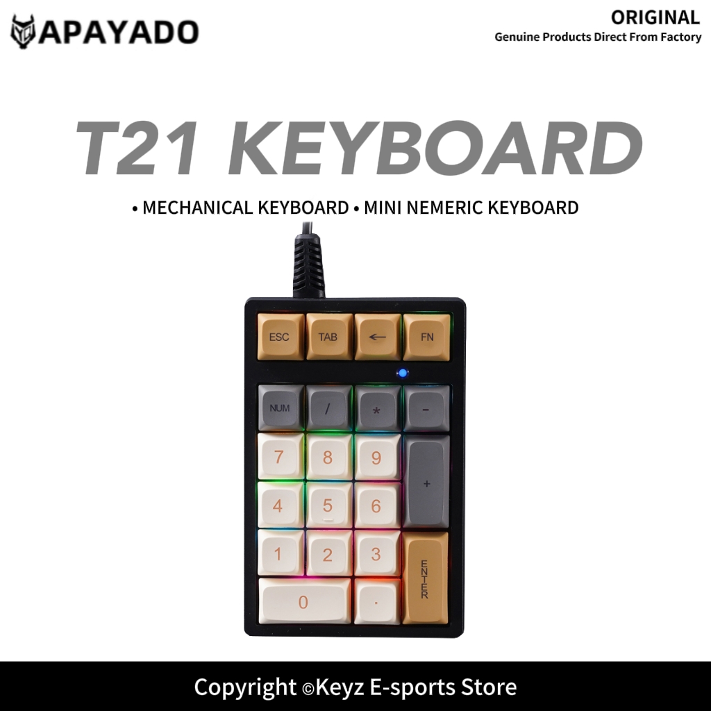 T21 แป้นพิมพ์ตัวเลขขนาดเล็ก RG - Keyboard Numpad Separate บทวิจารณ์และราคา