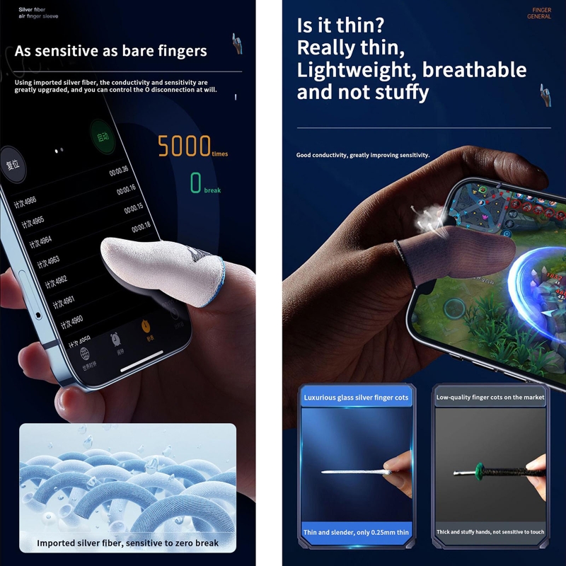 ปลอกสวมนิ้วสำหรับเล่นเกมมือถือ - Gaming Accessories For Your Phone บทวิจารณ์และราคา